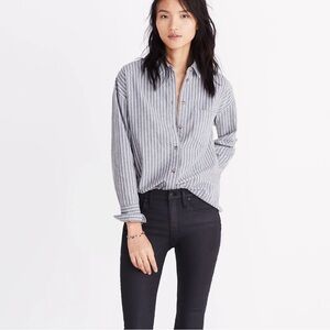 Madewell Flannel Westward Shirt in Stripe
